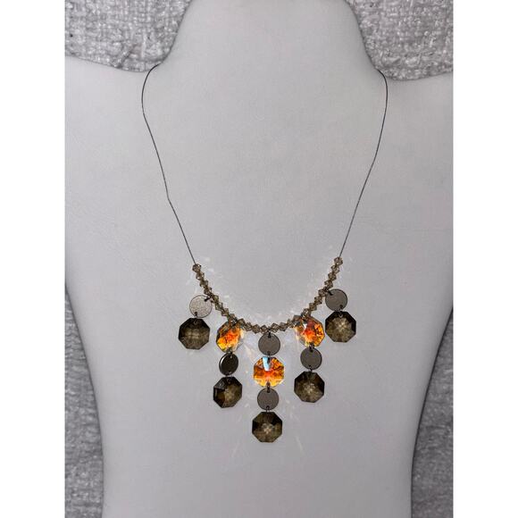 Dyadema Sterling Brown Glass Bead Necklace #61767 - Picture 1 of 3